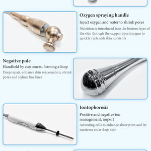Ultrasound cold hammer Oxygen inject face skin rejuvenation water oxygen facial cleaning beauty machine