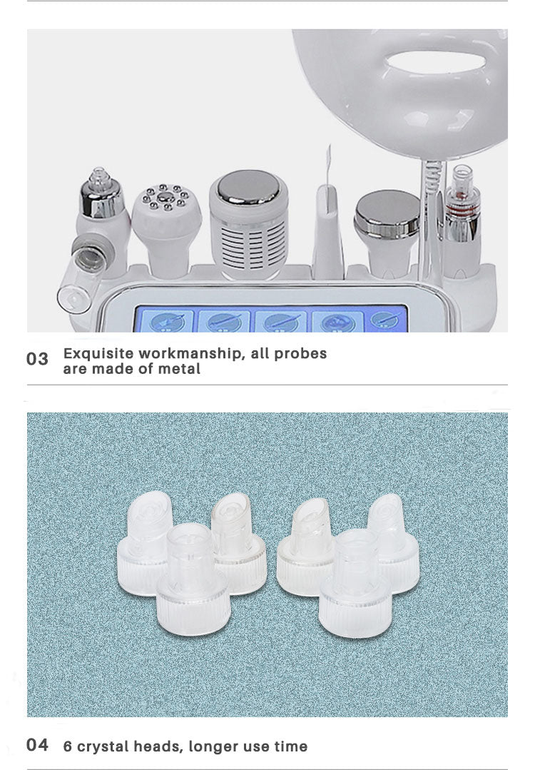 8 in 1 Hydrogen water Dermabrasion Oxgen jet Peel Diamond Oxygen facial machine