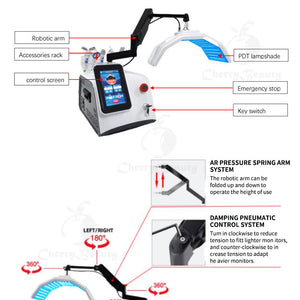 New 6 In 1 Facial Skin Whitening Rejuvenation Tightening Care 7 Colors Pdt Led Photon Light Therapy Machine for sale