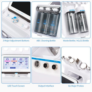 8 in 1 Hydrogen water Dermabrasion Oxgen jet Peel Diamond Oxygen facial machine