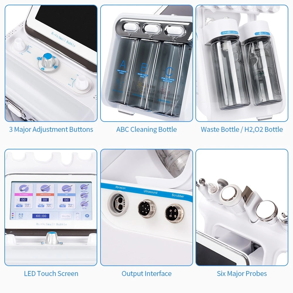 8 in 1 Hydrogen water Dermabrasion Oxgen jet Peel Diamond Oxygen facial machine