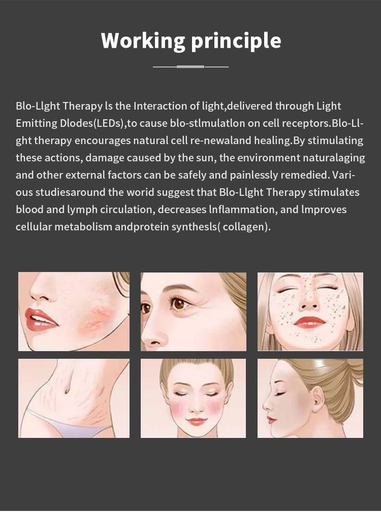 Light Therapy PDT Facial Whitening Face Spa Massage Device