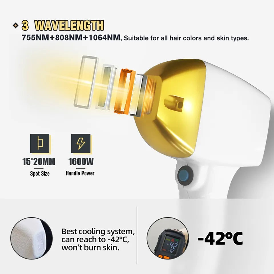 Multifunction 4 In 1 Diode Laser+DPL+Picosecond Laser Hair Removal Machine