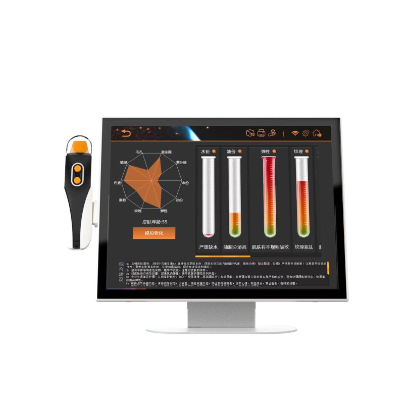 13 in 1 Oxygen Hydro Therapy Face Care Anti-aging Skin Rejuvenation Skin Analyzer Machine