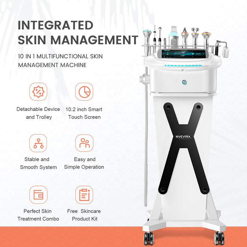 Hydro Dermabrasion Machine High Frequency Ultrasonic Galvanic Facial Scrub Machine