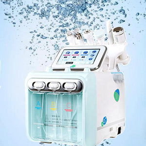 6 In 1 Oxygen Small Bubble Aqua Facial Peel H2O2 RF Face Lifting Skin Tightening Machine