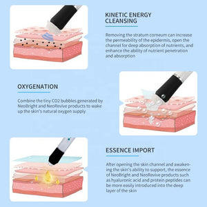 2 IN 1 Tightening Whitening Rejuvenating Instrument Oxygen Bubble Beauty Machine