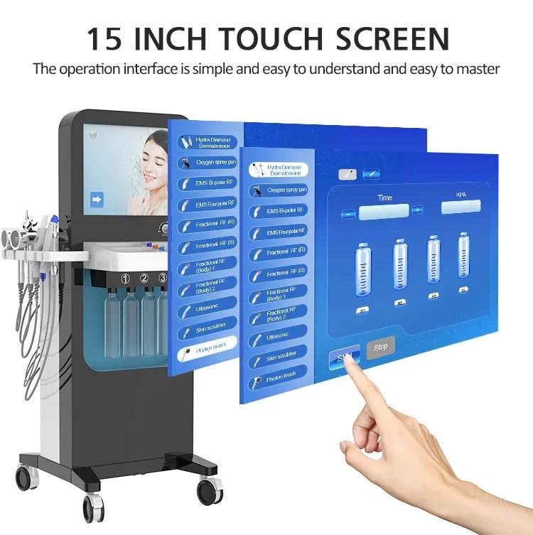 14 In 1 Korea Aqua Peeling Machine Hydro Oxyge Facial Diamond Dermabrasion Machine