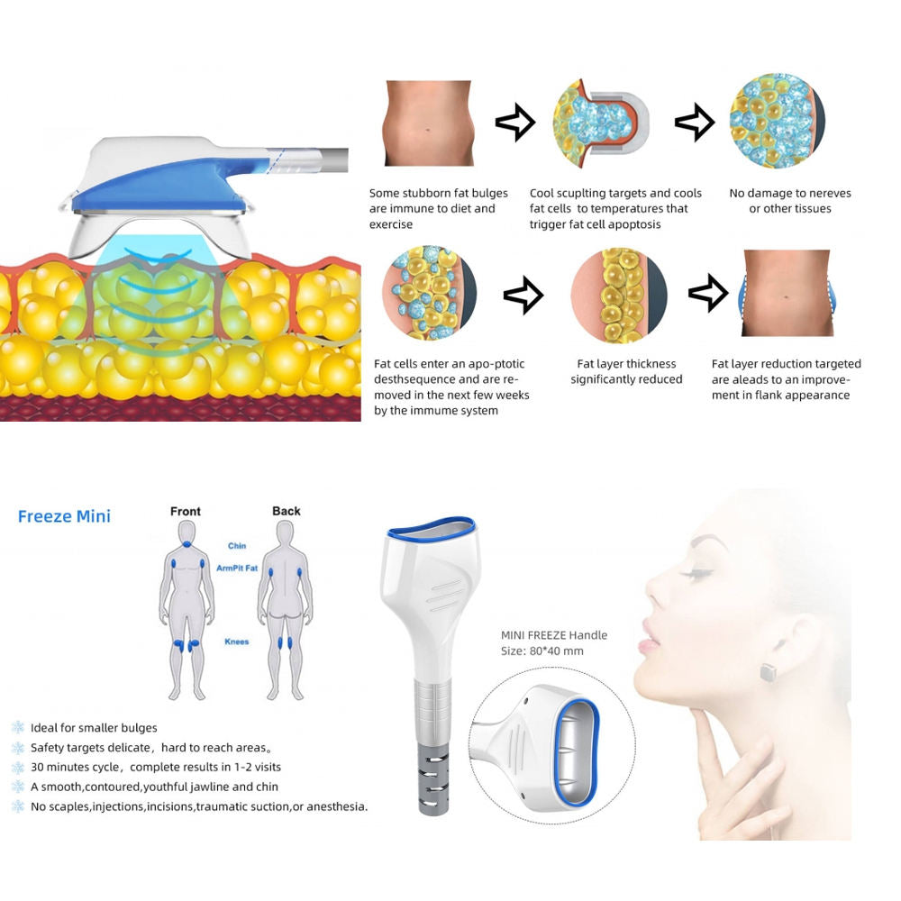 Newest professional 360 Cryolipolysis With Cavitation Rf Coolsculption laser beauty Machine