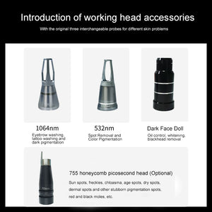 Red Picosecond Laser Tattoo Removal Device 1320nm 1064nm 532nm Carbon Peeling