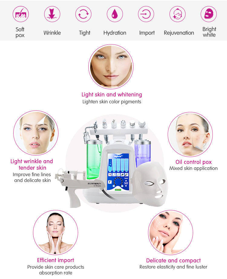 7 in 1 hydro facials Machine Small Bubbles with Mask
