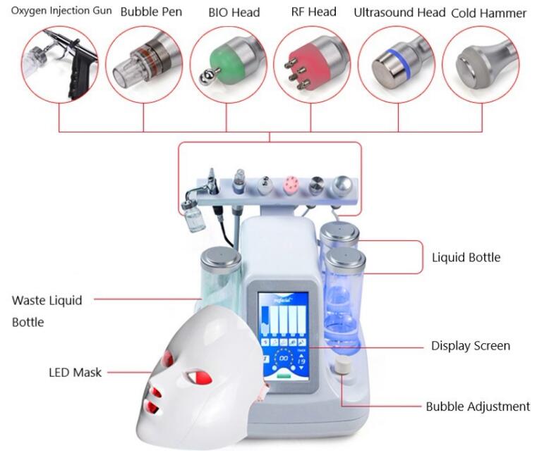 7 in 1 hydro facials Machine Small Bubbles with Mask