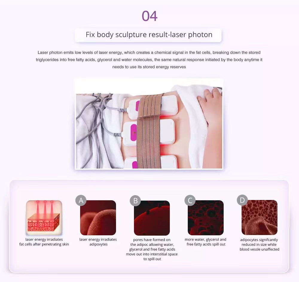 9 IN 1 Lipolaser Rf Ultrasonic 40K Vacuum Cavitation System Slimming Beauty Machine