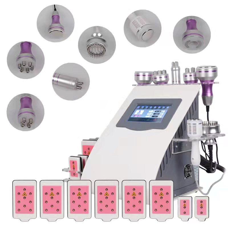 9 IN 1 Lipolaser Rf Ultrasonic 40K Vacuum Cavitation System Slimming Beauty Machine
