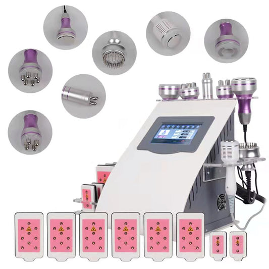9 IN 1 Lipolaser Rf Ultrasonic 40K Vacuum Cavitation System Slimming Beauty Machine