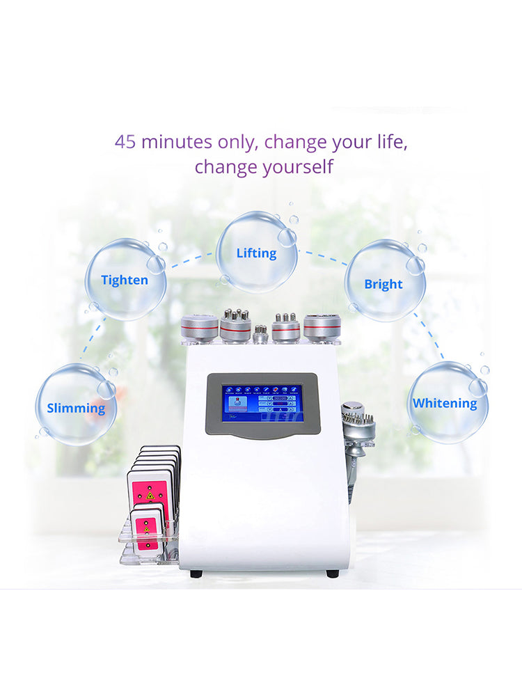 9 IN 1 Lipolaser Rf Ultrasonic 40K Vacuum Cavitation System Slimming Beauty Machine