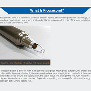 Black Vertical Picosecond Laser Tattoo Removal Pigmentation Therapy Device